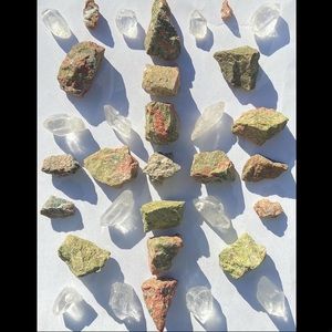 Appalachian Unakite rough raw crystal chunks